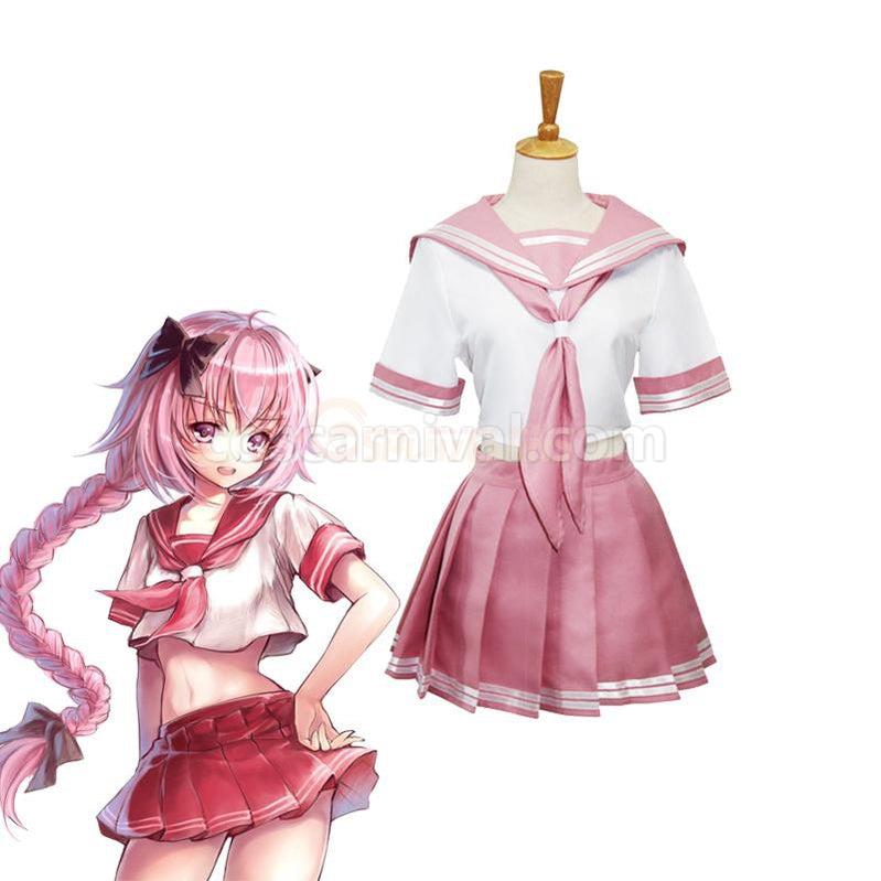 FGO Fate Apocrypha Rider Astolfo Sailor Uniform Cosplay Costumes coscarnival011118896