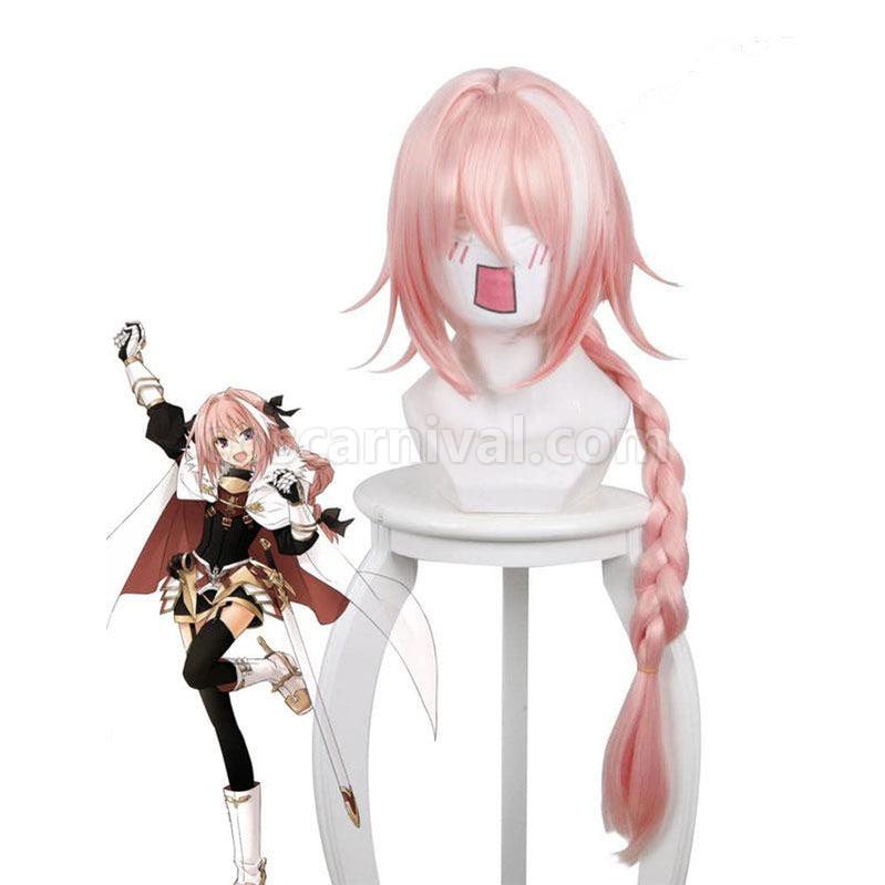 FGO Fate Grand Order Apocrypha Rider of Black Astolfo Pink Long Braid Cosplay Wig coscarnival011117614