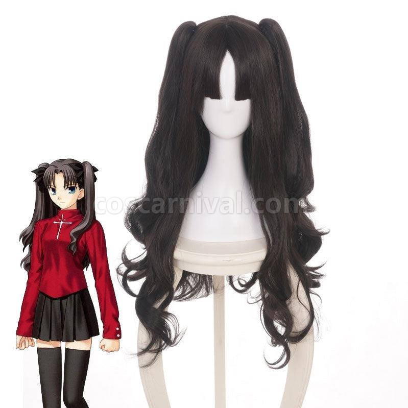 FGO Fate Grand Order Babylonia Ishtar 80cm Long Straight Double Ponytail Black Cosplay Wig coscarnival011117673