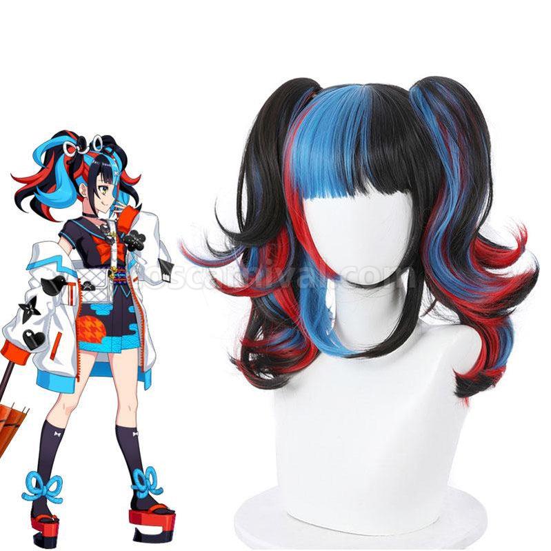 FGO Fate Grand Order Sei Shonagon Archer Blue Black Red Cosplay Wigs coscarnival011117104