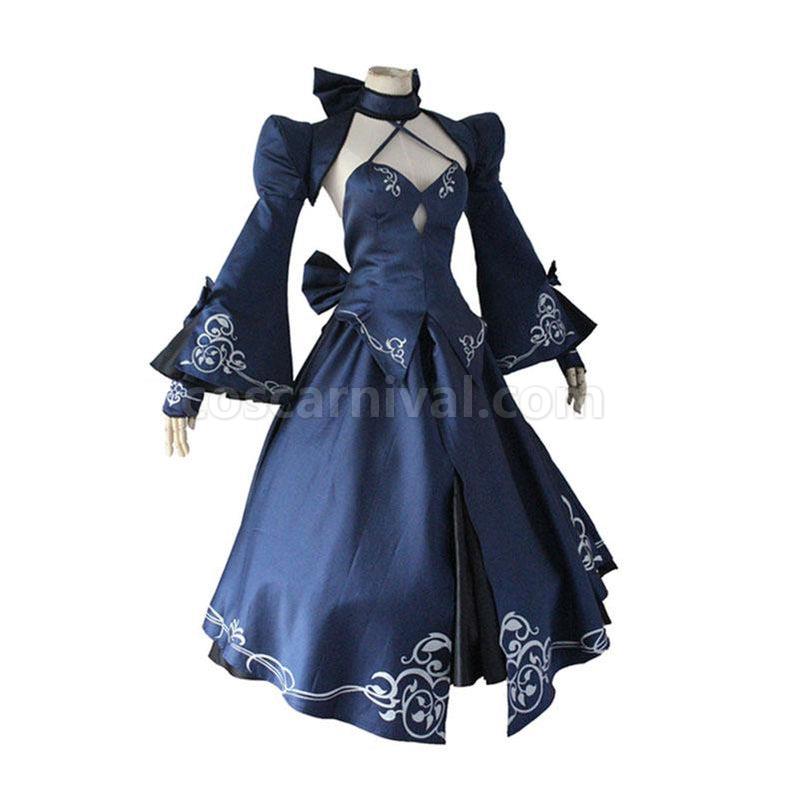 FGO Fate Stay Night Saber Alter Arturia Pendragon Women Black Bride Cosplay Costumes coscarnival011118770