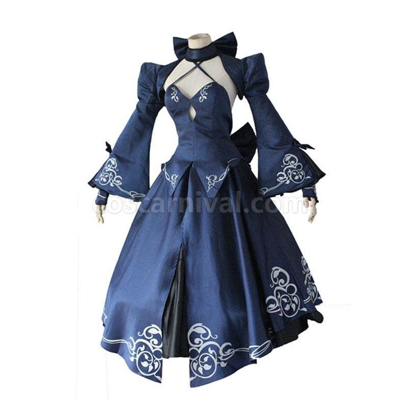 FGO Fate Stay Night Saber Alter Arturia Pendragon Women Black Bride Cosplay Costumes coscarnival011118777