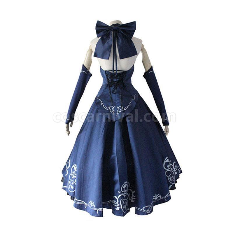 FGO Fate Stay Night Saber Alter Arturia Pendragon Women Black Bride Cosplay Costumes coscarnival011118793