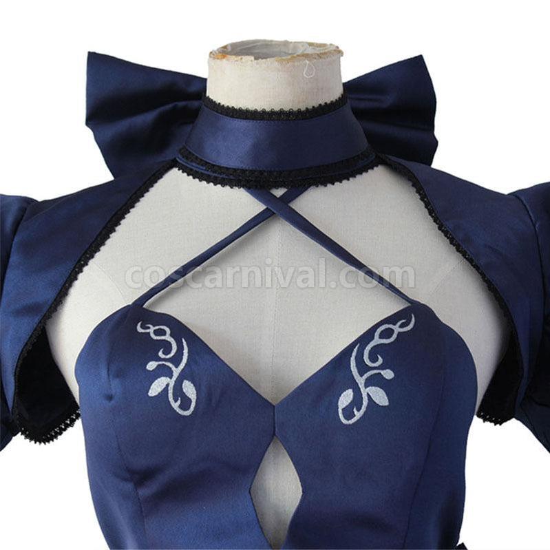 FGO Fate Stay Night Saber Alter Arturia Pendragon Women Black Bride Cosplay Costumes coscarnival011118806