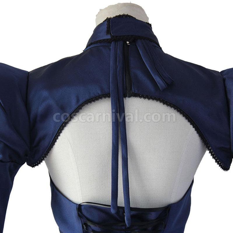 FGO Fate Stay Night Saber Alter Arturia Pendragon Women Black Bride Cosplay Costumes coscarnival011118836