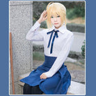 FGO Fate Stay Night Saber Sailor Uniforms Dress Halloween Cosplay Costume, detail 4