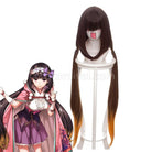 FGO FateGrand Order Osakabehime 100cm Long Straight Mixed Brown Gradient Yellow Cosplay Wigs coscarnival011117560