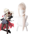 FGO FateGrand Order Saber Altria Chemical 70cm Light Pink Yellow Ponytail Cosplay Wigs coscarnival011117132