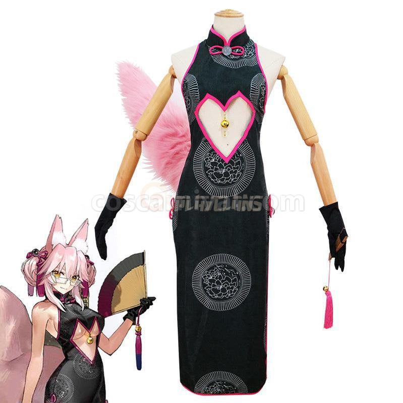 FGO FateGrand Order Tamamo no Mae Fox Secretary Cheongsam Full Sets Cosplay Costumes coscarnival011118915
