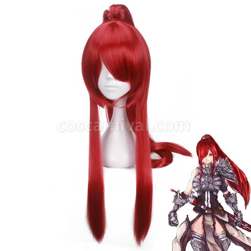 Fairy Tail Erza Scarlet Red Long Cosplay Wigs coscarnival011115664