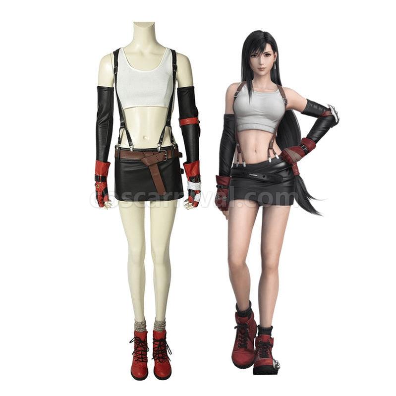 Final Fantasy VII FF7 Tifa Lockhart Outfits Cosplay Costume coscarnival011113675