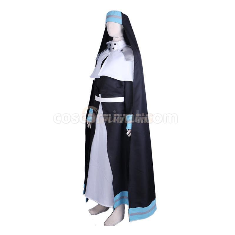 Iris cosplay costume from Fire Force, back view