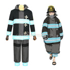 Shinra Kusakabe cosplay costume from Fire Force, front view