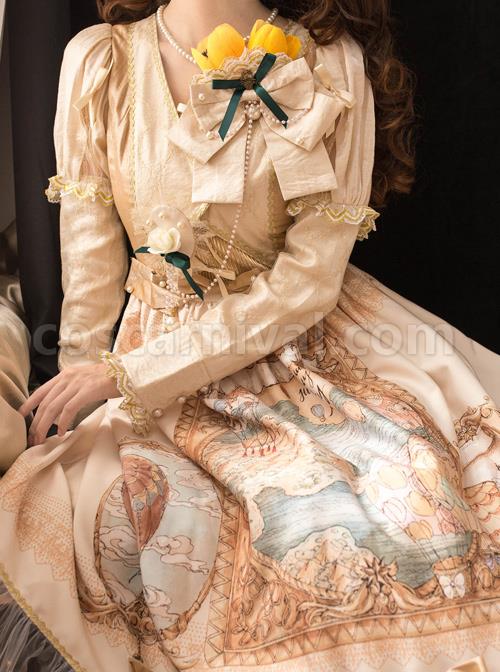 Flee-Tulips-Series-OP-Elegant-Classic-Lolita-Long-Sleeve-Dress-coscarnival-2875