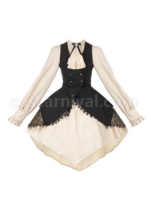 Flower-Brand-Deacon-Series-Magician-Stripe-False-Two-Piece-Irregular-Hem-Autumn-Winter-Classic-Lolita-Long-Sleeve-Dress-coscarnival-2812