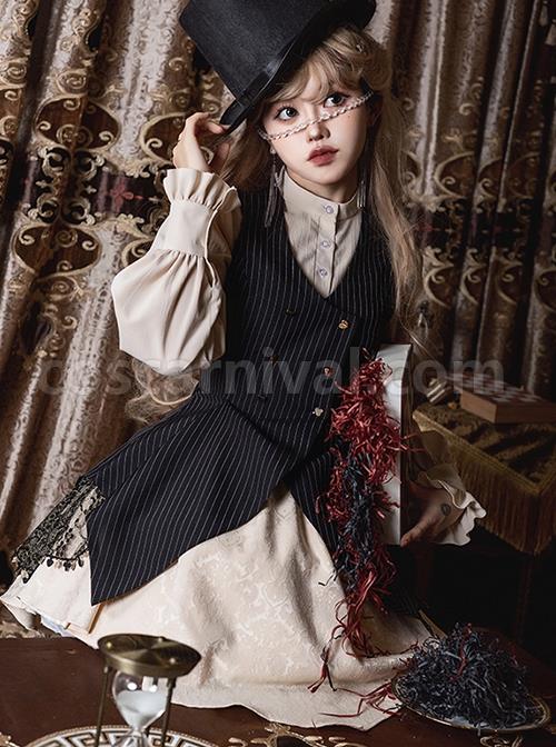 Flower-Brand-Deacon-Series-Magician-Stripe-False-Two-Piece-Irregular-Hem-Autumn-Winter-Classic-Lolita-Long-Sleeve-Dress-coscarnival-2821