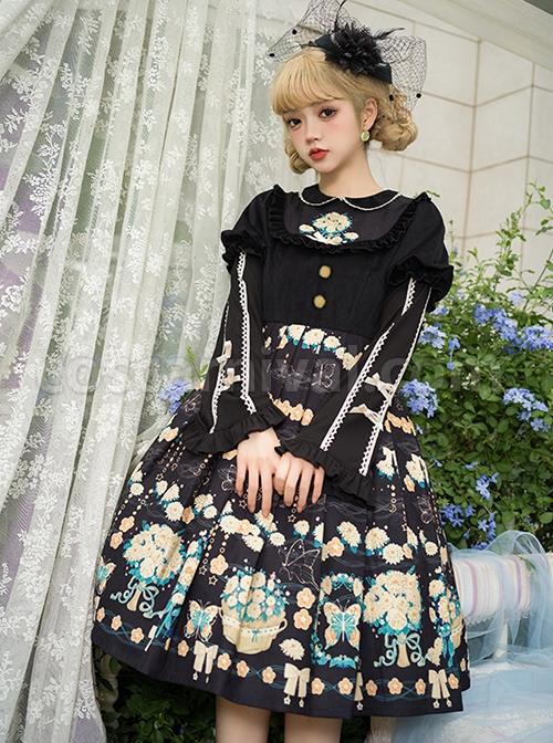 Flower-Court-Series-Cute-Sweet-Doll-Collar-Puff-Sleeve-Floral-Print-Winter-Classic-Lolita-Long-Sleeved-Dress-coscarnival-2813