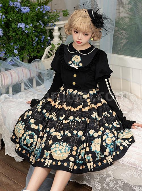 Flower-Court-Series-Cute-Sweet-Doll-Collar-Puff-Sleeve-Floral-Print-Winter-Classic-Lolita-Long-Sleeved-Dress-coscarnival-2816