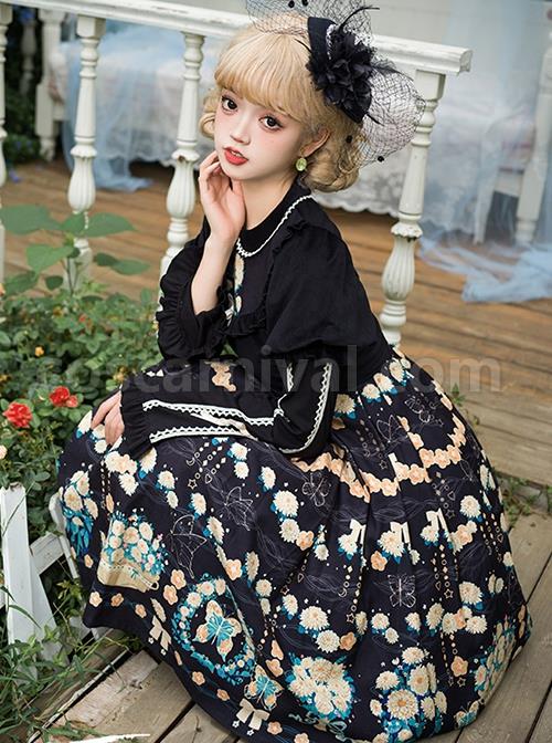 Flower-Court-Series-Cute-Sweet-Doll-Collar-Puff-Sleeve-Floral-Print-Winter-Classic-Lolita-Long-Sleeved-Dress-coscarnival-2820
