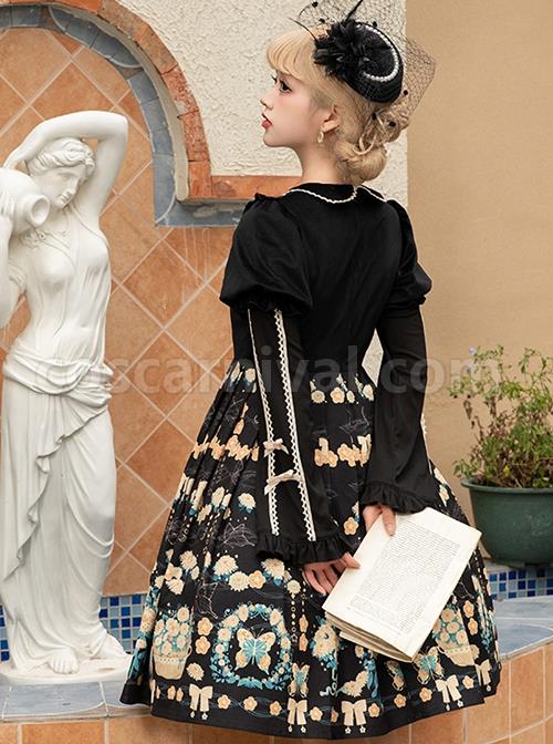 Flower-Court-Series-Cute-Sweet-Doll-Collar-Puff-Sleeve-Floral-Print-Winter-Classic-Lolita-Long-Sleeved-Dress-coscarnival-2834