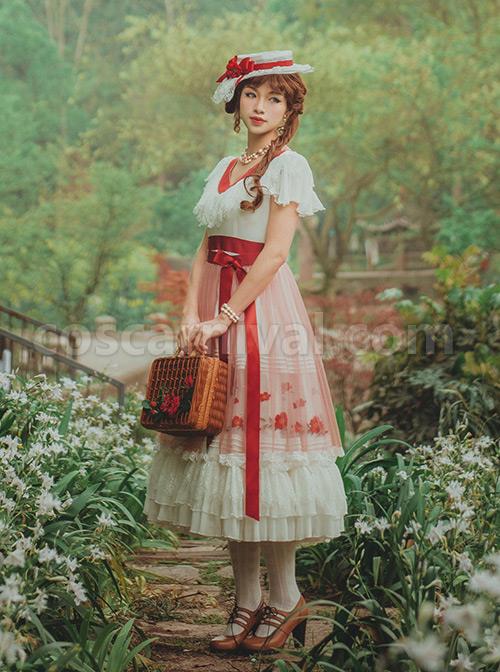 Flowers-Embroidery-Little-High-Waist-Classic-Lolita-Long-Dress-coscarnival-3879