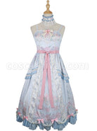 Flowers-Wall-Series-JSK-Printing-Light-Blue-Classic-Lolita-Sling-Dress-coscarnival-5092