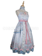 Flowers-Wall-Series-JSK-Printing-Light-Blue-Classic-Lolita-Sling-Dress-coscarnival-5166
