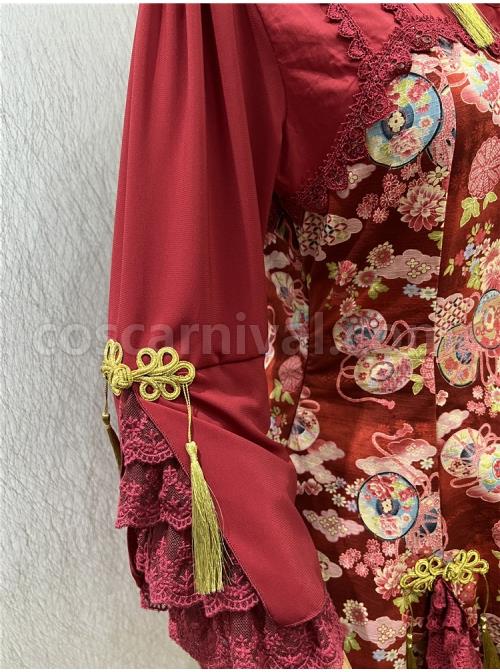 Flying-Flower-Command-Series-OP-Chinese-Style-Elegant-Printing-Tassel-Disc-Buckle-Hem-Folds-Classic-Lolita-Long-Sleeve-Dress-coscarnival-2793