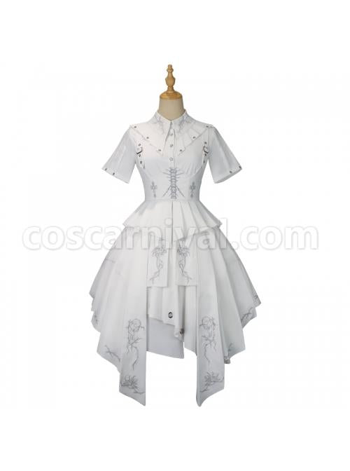 Fog-City-Thorns-Series-OP-White-Military-Uniform-Exquisite-Embroidery-Pattern-Irregular-Hem-Classic-Lolita-Short-Sleeve-Dress-Set-coscarnival-2762