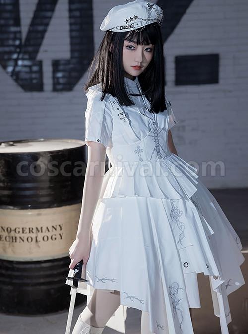Fog-City-Thorns-Series-OP-White-Military-Uniform-Exquisite-Embroidery-Pattern-Irregular-Hem-Classic-Lolita-Short-Sleeve-Dress-Set-coscarnival-2781