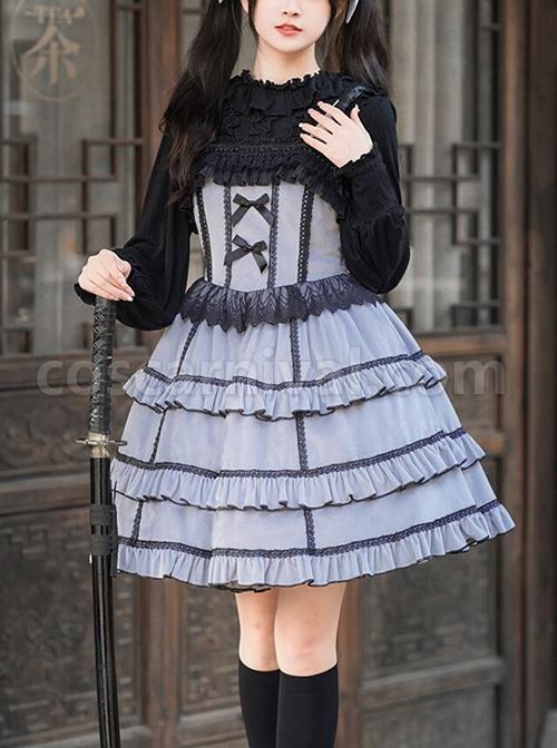 Foggy-Moon-Series-Black-Lace-Decoration-Gray-Blue-Three-Stage-Ruffle-Stitching-Hem-Classic-Lolita-Sleeveless-Dress-coscarnival-2754