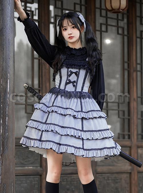 Foggy-Moon-Series-Black-Lace-Decoration-Gray-Blue-Three-Stage-Ruffle-Stitching-Hem-Classic-Lolita-Sleeveless-Dress-coscarnival-2791