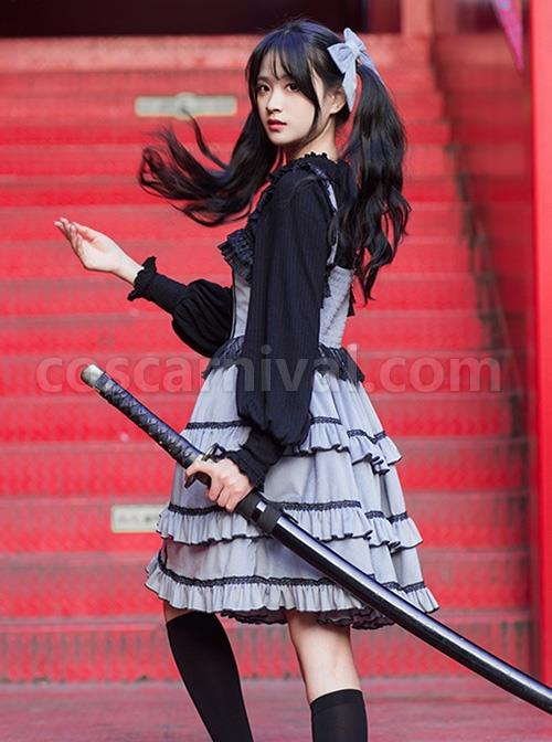 Foggy-Moon-Series-Black-Lace-Decoration-Gray-Blue-Three-Stage-Ruffle-Stitching-Hem-Classic-Lolita-Sleeveless-Dress-coscarnival-2798