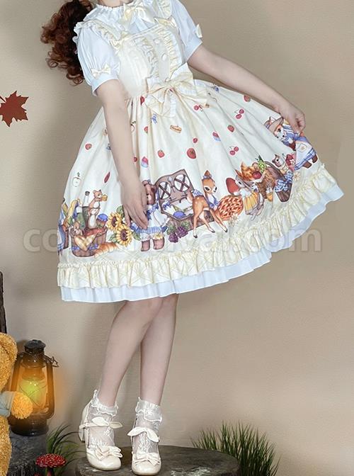 Forest-Of-Spring-Series-Cute-Animal-Pattern-Folds-Bow-Knots-Puffed-Hem-Classic-Lolita-Sling-Dress-Set-coscarnival-4680