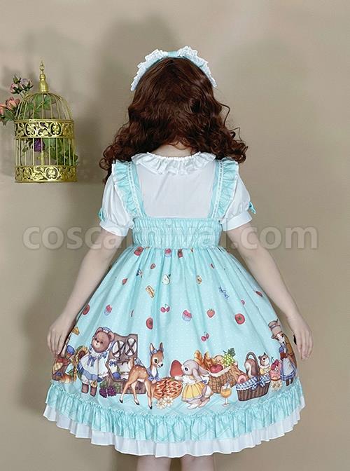 Forest-Of-Spring-Series-Cute-Animal-Pattern-Folds-Bow-Knots-Puffed-Hem-Classic-Lolita-Sling-Dress-Set-coscarnival-4704