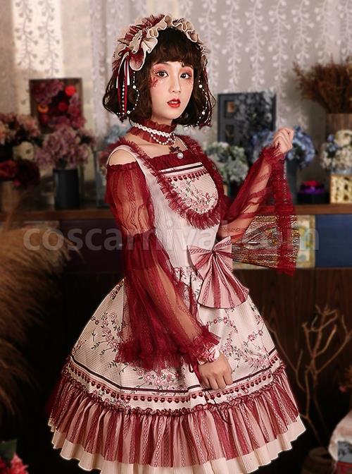 Forget-Worry-Chrysanthemum-Series-OP-Woven-Cotton-Flower-Embroidery-Patchwork-Laceclassic-Lolita-Dress-Set-coscarnival-1686