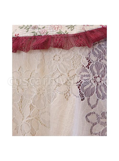 Forget-Worry-Chrysanthemum-Series-OP-Woven-Cotton-Flower-Embroidery-Patchwork-Laceclassic-Lolita-Dress-Set-coscarnival-1706