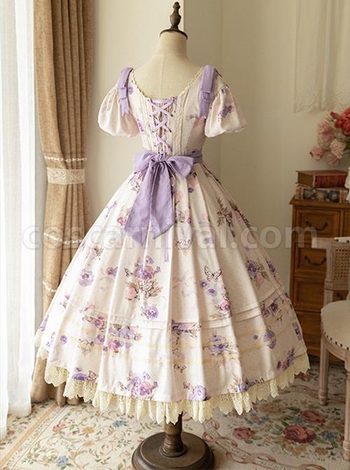 Fresh-Small-Dropped-Shoulder-Floral-Pattern-White-Patchwork-Lace-Bubble-Short-Sleeve-Classic-Lolita-Dress-coscarnival-1263