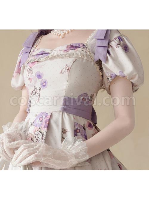 Fresh-Small-Dropped-Shoulder-Floral-Pattern-White-Patchwork-Lace-Bubble-Short-Sleeve-Classic-Lolita-Dress-coscarnival-1278