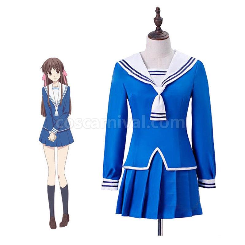 Fruits Basket Tohru Honda School Uniform Halloween Cosplay Costumes coscarnival011116857