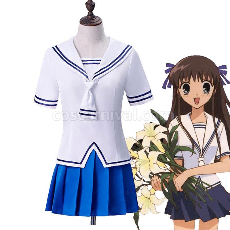Fruits Basket Tohru Honda School Uniform Halloween Cosplay Costumes coscarnival011116866