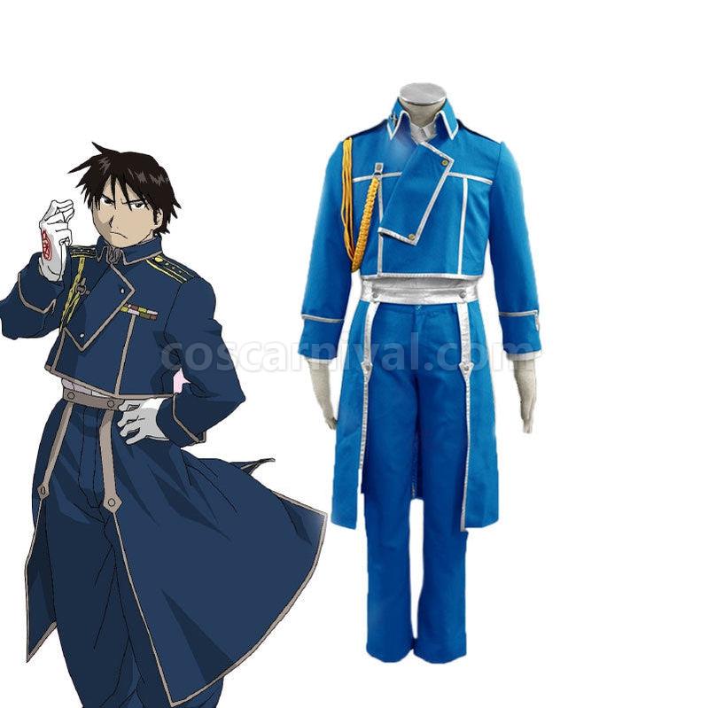 Fullmetal Alchemist Roy Mustang Army Cosplay Costume coscarnival011114529