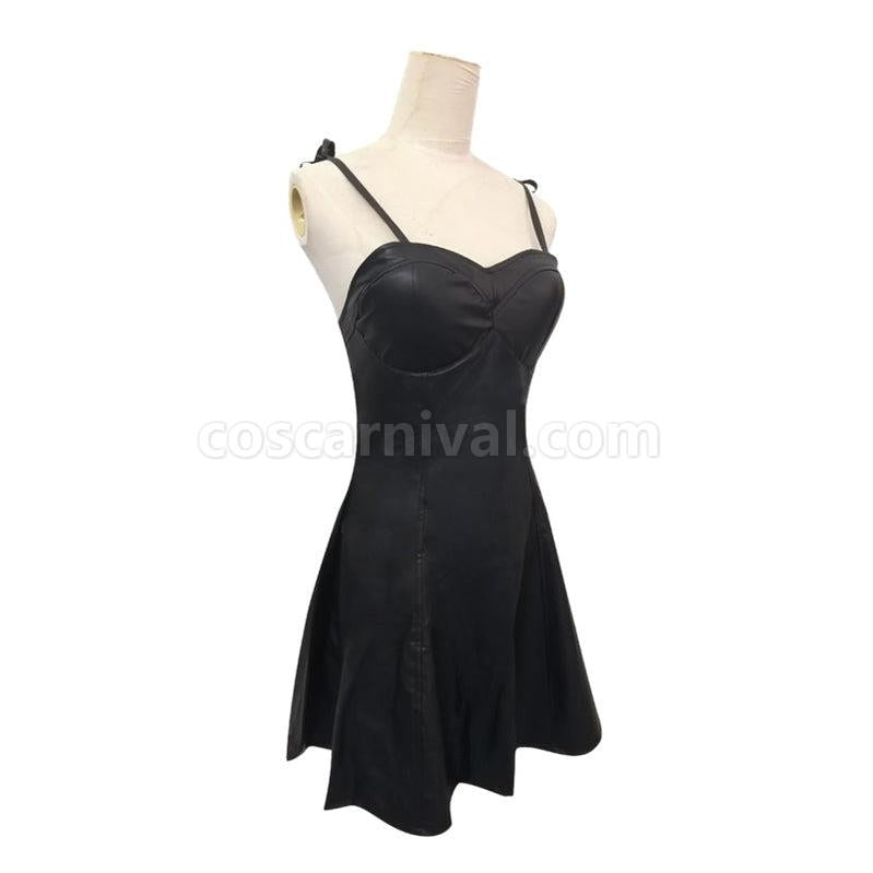 Future Diary Yuno Gasai Black Leahter Dress Cosplay Costume coscarnival011115498