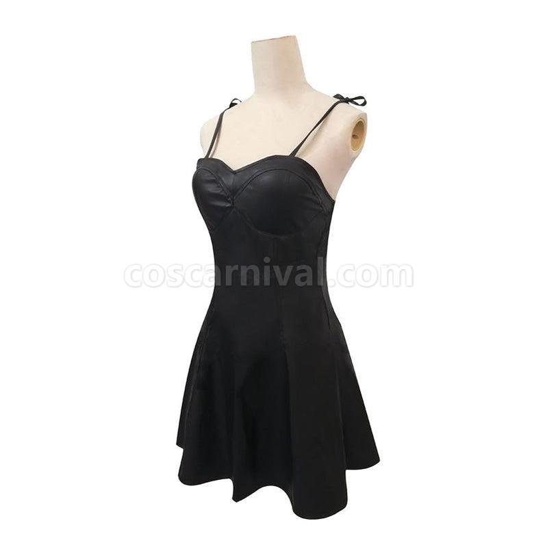 Future Diary Yuno Gasai Black Leahter Dress Cosplay Costume coscarnival011115511