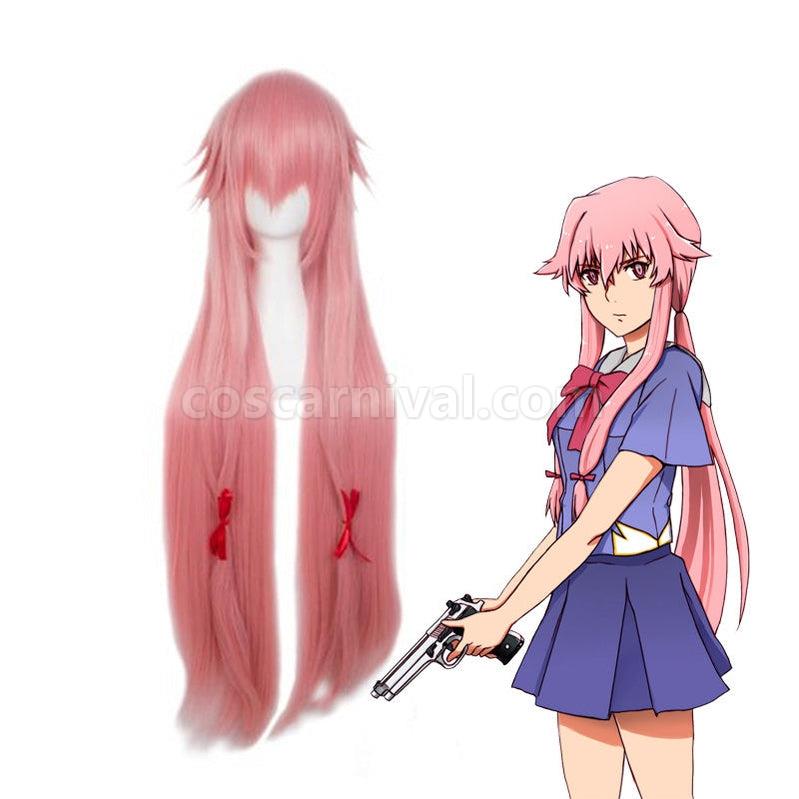 Future Diary Yuno Gasai Long Pink Cosplay Wigs coscarnival011115473