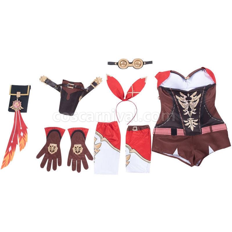 Genshin Impact Amber Fullset Cosplay Costumes coscarnival011112360