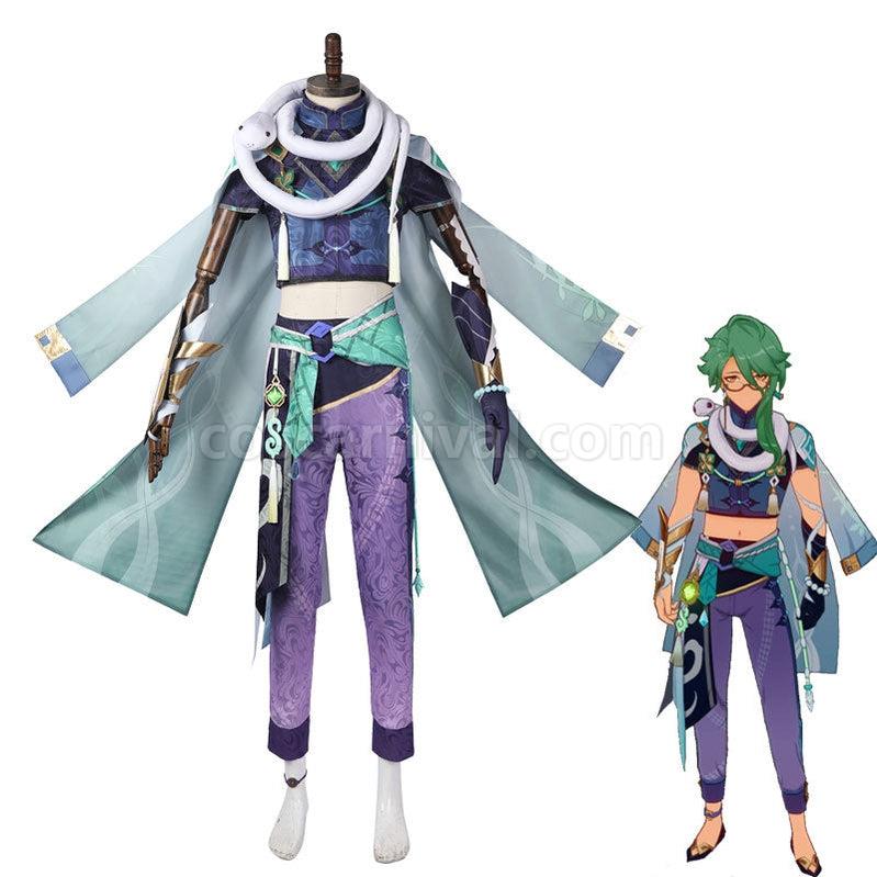 Genshin Impact Baizhu Fullsuit Cosplay Costumes coscarnival011111504