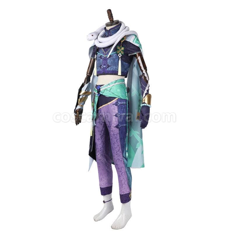 Genshin Impact Baizhu Fullsuit Cosplay Costumes coscarnival011111526