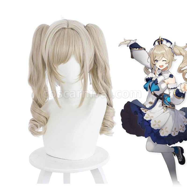 Genshin Impact Barbara Curly Blonde Ponytail Cosplay Wigs coscarnival011113887