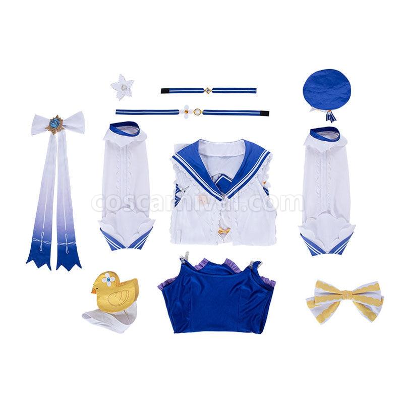 Genshin Impact Barbara Summertime Sparkle Summer Beach Cosplay Costumes coscarnival011111001